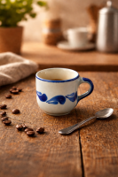 Espressotasse Bembel grau blau mit Namen (Bild für) Espressotasse Bembel grau blau mit Namen